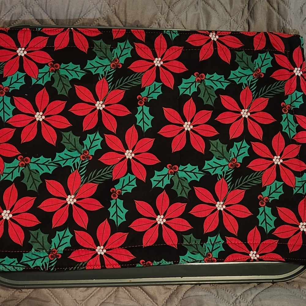Festive Poinsettia Placemats. Set Of 2